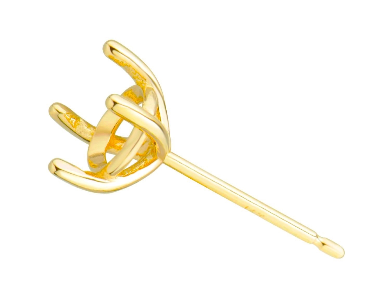 18ct Yellow Gold 5mm Martini Claw Earrings