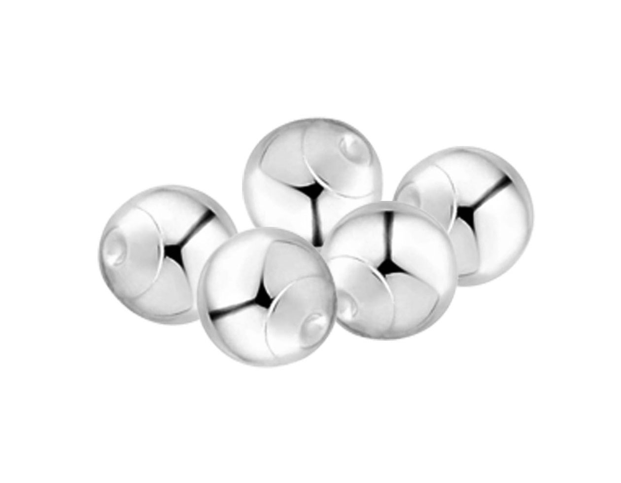 Sterling Silver Light Weight 1 Hole Bead With Cup 6mm Pack of 5 – Cooksongold