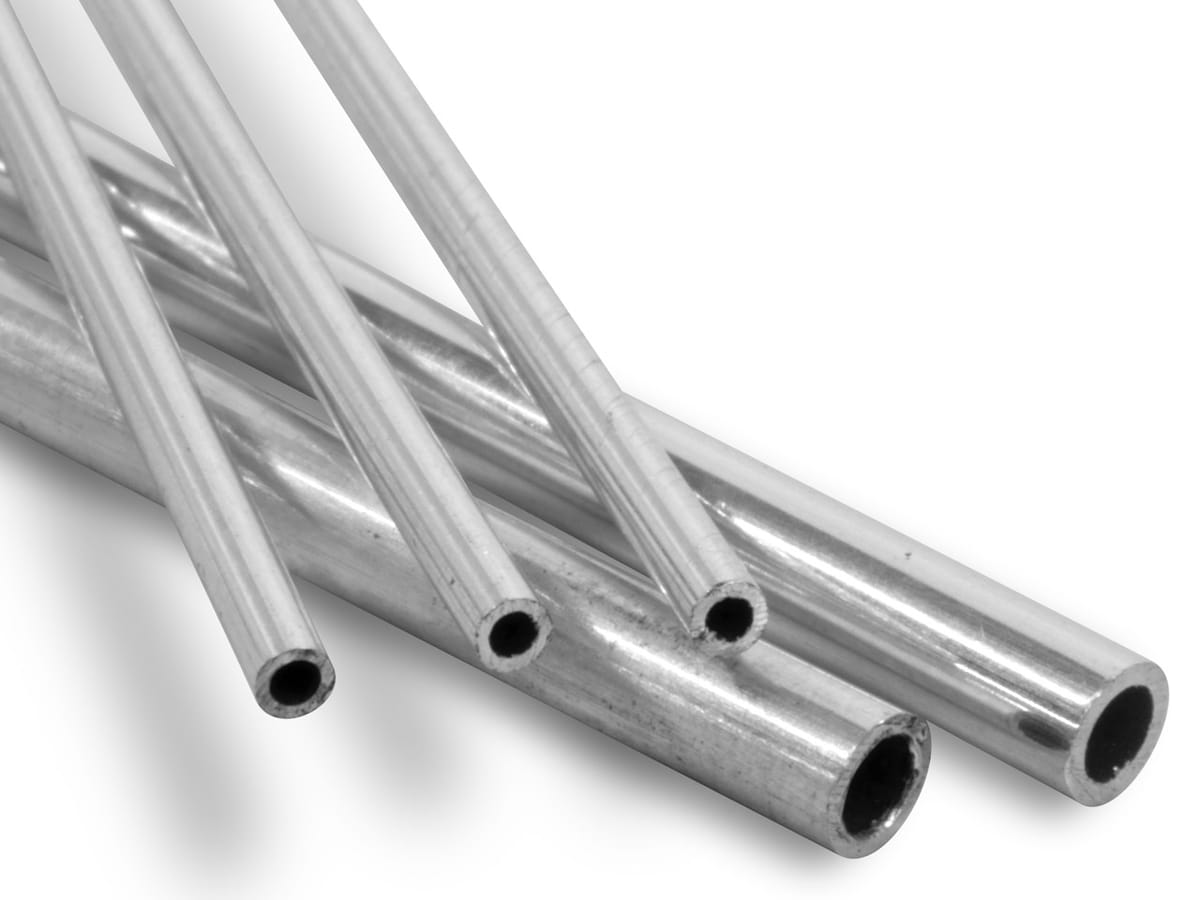 Sterling Silver Tube, Ref 4, Outside Diameter 3.5mm, Inside Diameter 2.6mm, 0.45mm Wall Thickness, 100% Recycled Silver – Cooksongold
