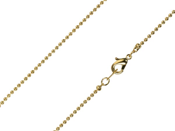 Gold Plated 1.5mm Ball Chain 18"/45cm Unhallmarked