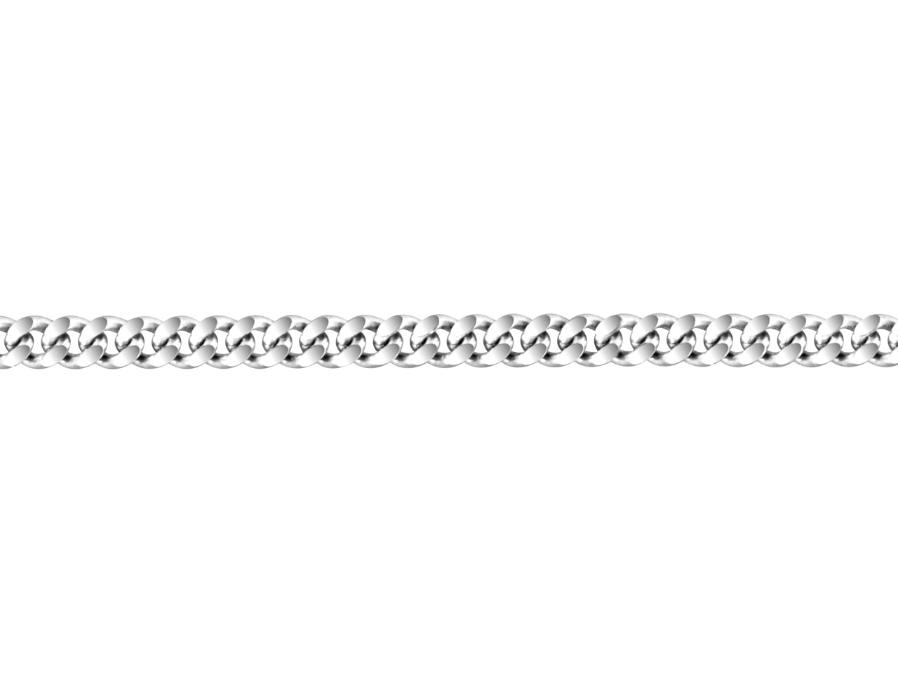 Sterling Silver 2.8mm Loose Diamond Cut Curb Chain, 100% Recycled Silver