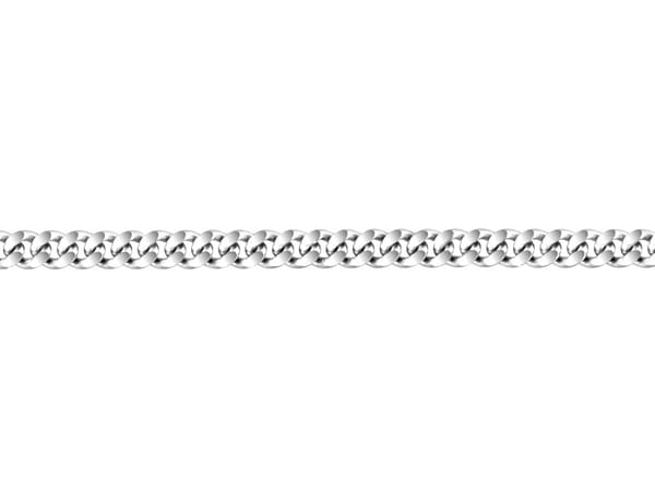 Sterling Silver 2.8mm Loose Diamond Cut Curb Chain, 100% Recycled Silver