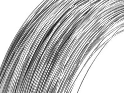 18ct White Gold Round Pin Wire 1.00mm Fully Hard, Coils, 100% Recycled Gold