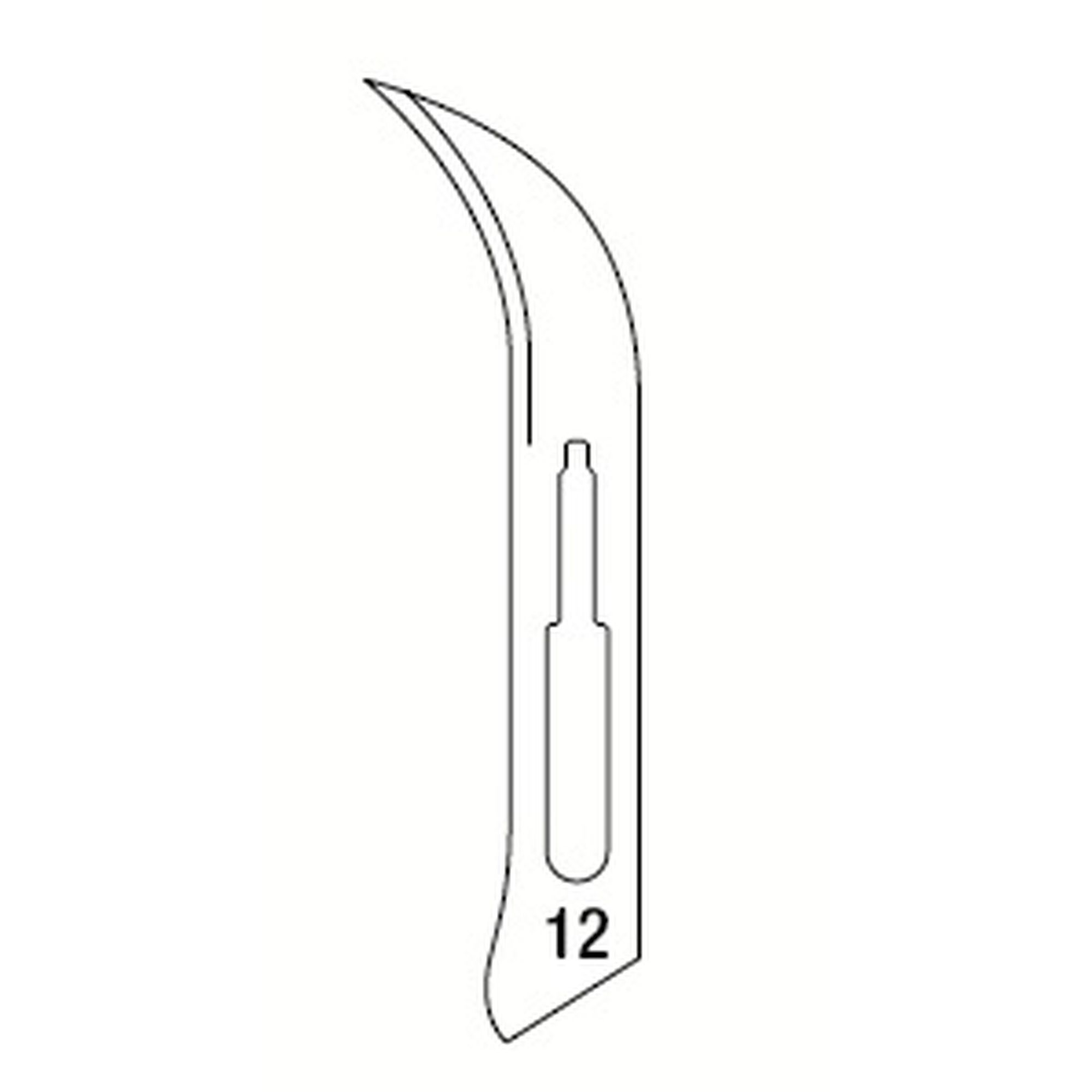 LAMES POUR BISTOURI N.12 - 100 pcs