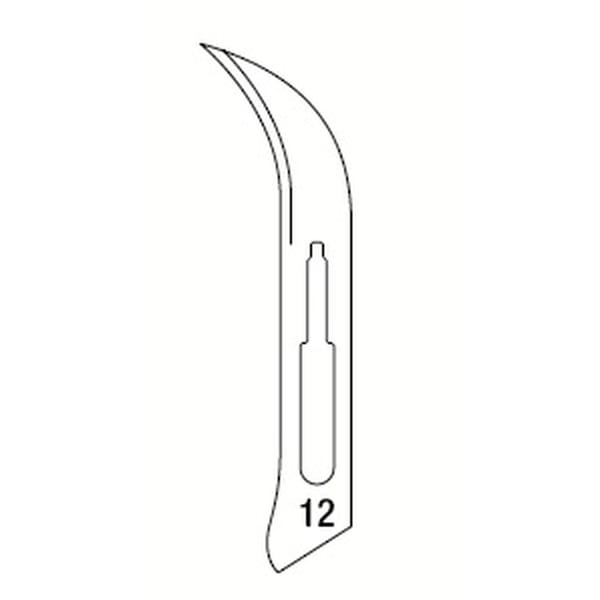 LAMES POUR BISTOURI N.12 - 100 pcs