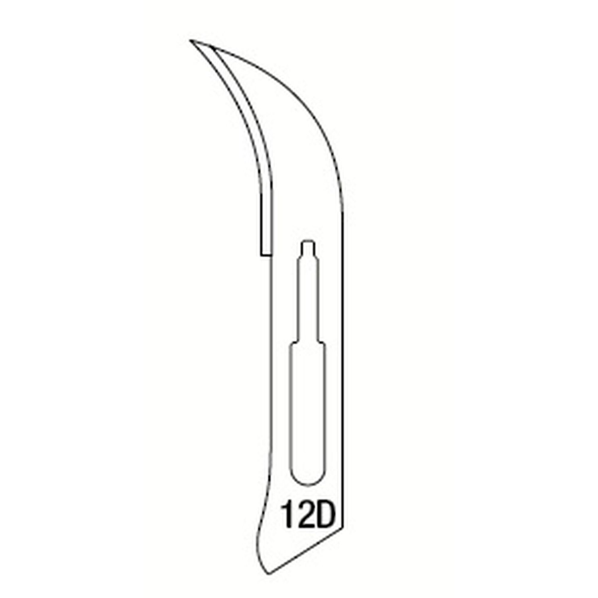 LAMES POUR BISTOURI N.12D - 100 pcs