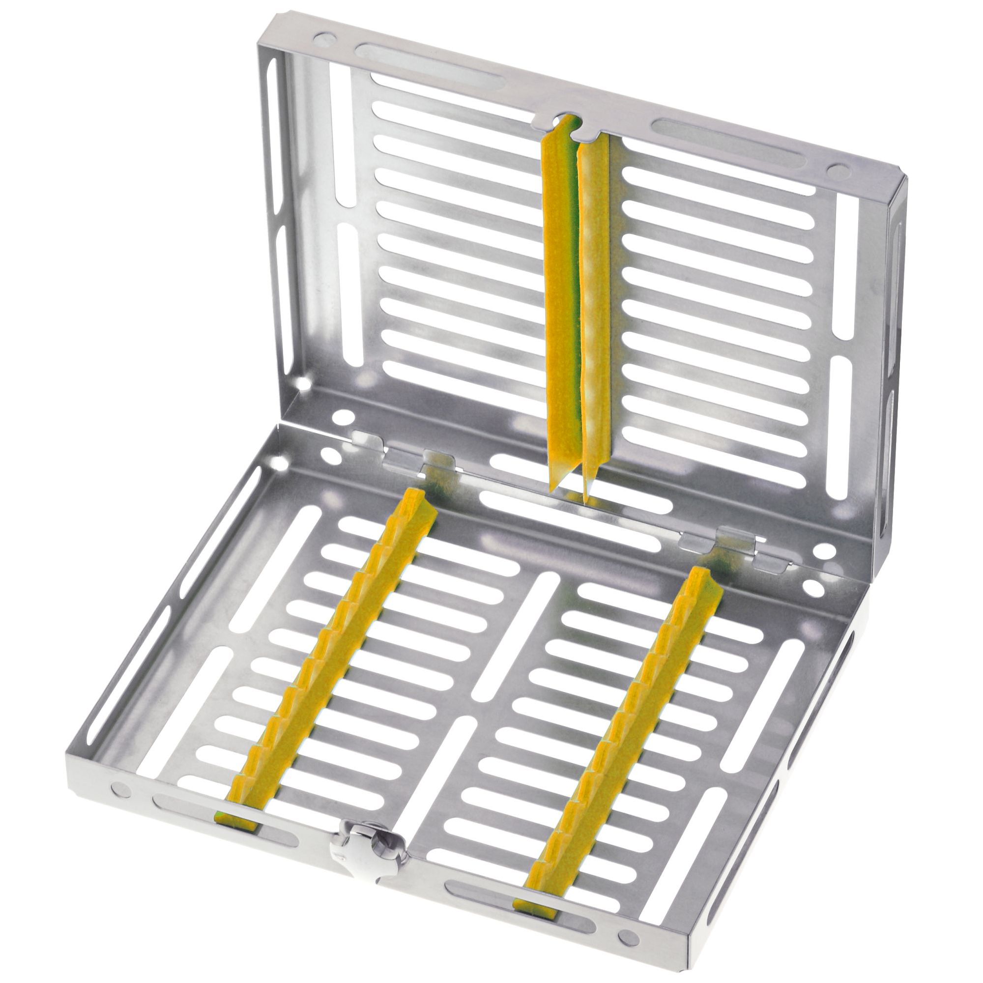 PLATEAU GAMMAFIX TRE JAUNE – Coricama srl, Sterilization Containers & Trays
