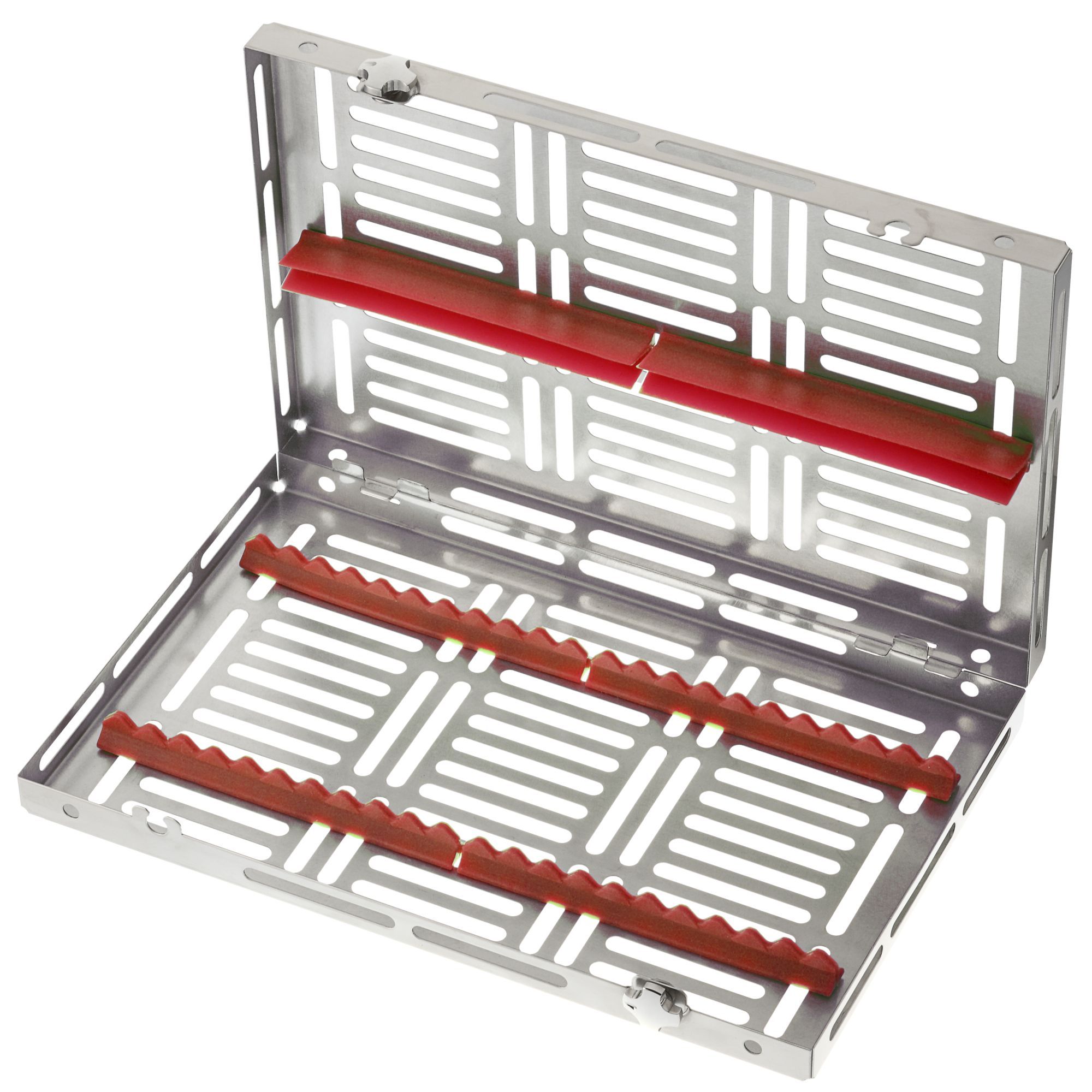 PLATEAU GAMMAFIX CINC ROUGE – Coricama srl, Sterilization Containers & Trays
