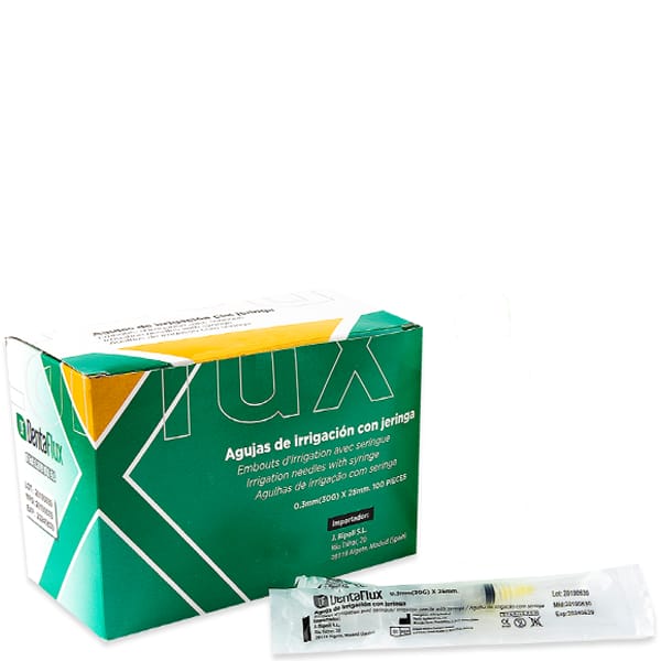 Agujas de irrigación con jeringa