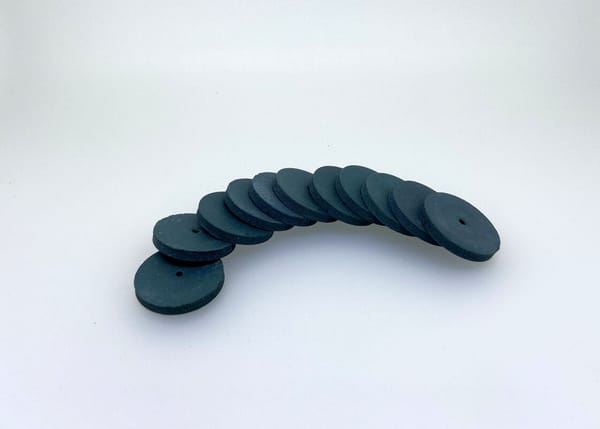 3.0mm Dental Rubber Diamond Polisher Finishing Discs HP Shank For Alloys Metals