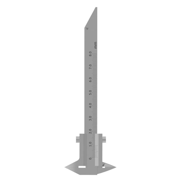 BEERENDONK, Schieblehre, für Messungen am Modell geeignet, 80 mm Messbereich 02.319.00