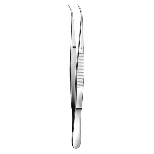 SEMKEN, Pinzette anatomisch, 12 cm mit Stift gerieft