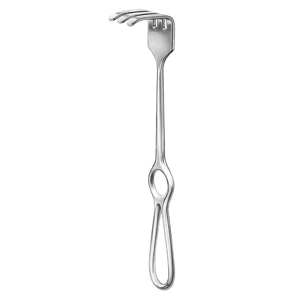 OLLIER, Wundhaken, stumpf, 22,5 cm 38 x 30 mm 3 Zähne 18.360.03