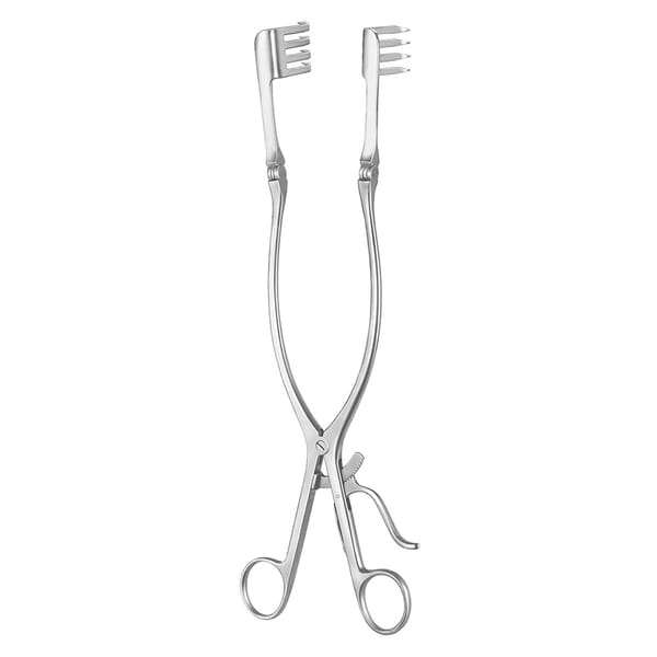 BECKMANN ADSON, Wundsperrer, mit Gelenk, 31 cm 4×4 Zähne stumpf 18.690.00