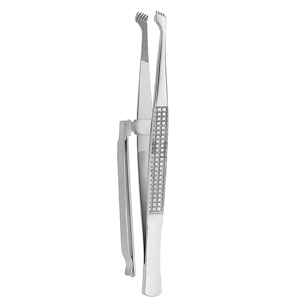 CHILDE, Wundrand-, Fasspinzette, 18 cm mit Klammerhalter 26.620.18