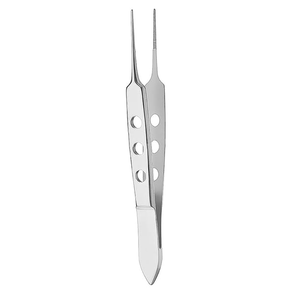 BISHOP HARTMANN, Fixierpinzette, 8,5 cm 0,5 mm gerieft 42.940.05
