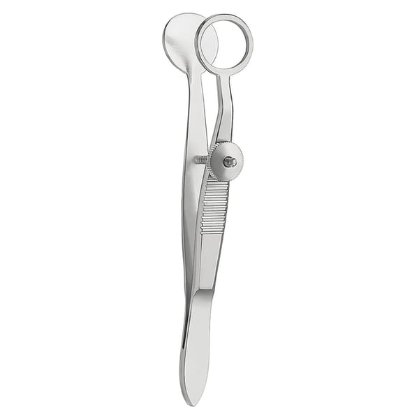 LAMBERT, Chalazionpinzette, 9 cm ID 8 mm mit Feststellschraube 2 x 2 Zähne 43.246.09