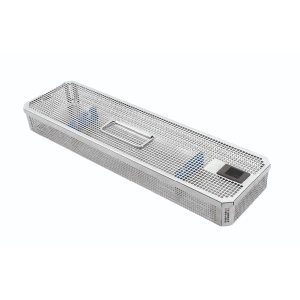 perforated basket, 492 x 134 x 55 mm mesh: 4x4 mm, wire: ø 0,1 mm with lid and silicone fixation systems 88.310.54