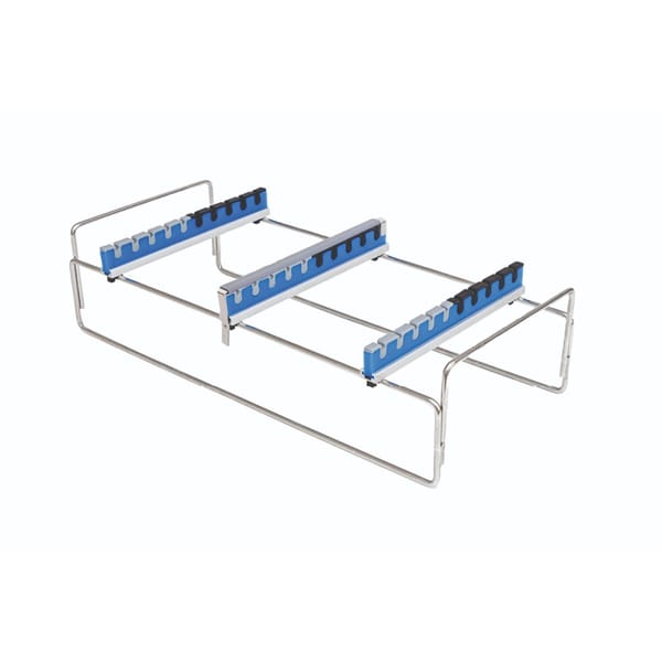 rack for endoscopy, 555 x 255 x 130 mm used with 1 / 1 200 mm height container holds 10 instruments 88.310.93