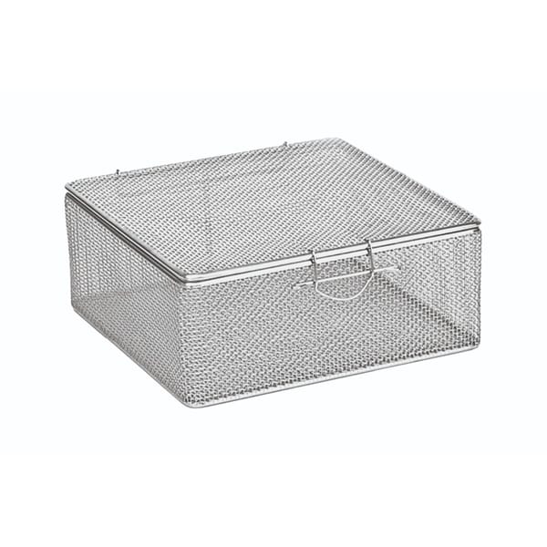 small fine mesh baskets, 80 x 80 x 40 mm mesh: 2×2 mm, wire: ø 0,5 mm with lid 88.311.08
