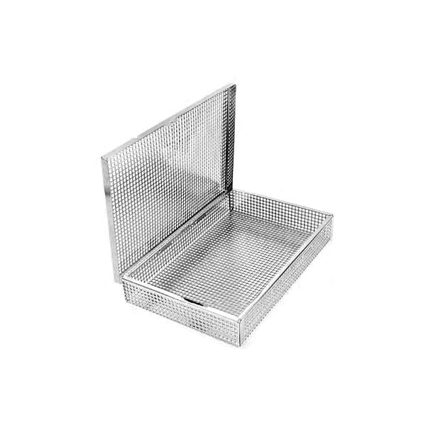 dental basket, 274 x 180 x 42 mm with lid without silicone fixation systems 88.378.10
