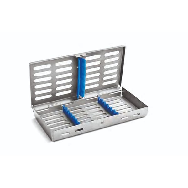 dental tray, 186 x 99 x 24 mm holds 7 instruments with silicone fixation systems 88.379.10K