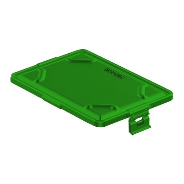 container lid green, 365 x 255 mm large dental model non-perforated 88.616.92