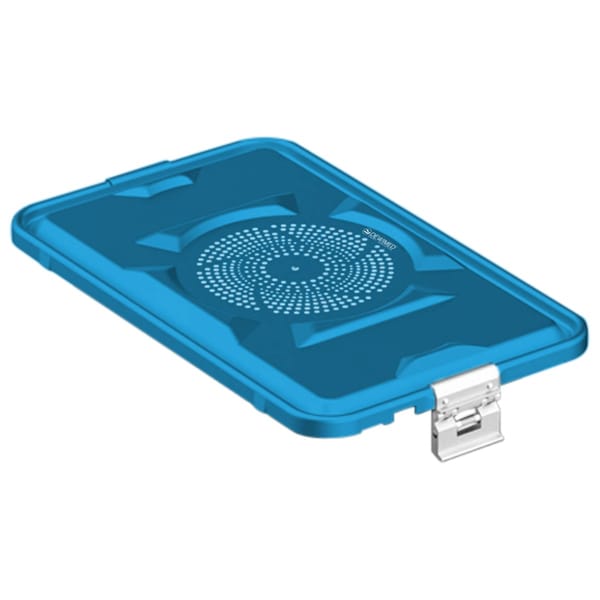 container lid blue, 460 x 285 mm 3 / 4 standard plus model perforated 88.633.43