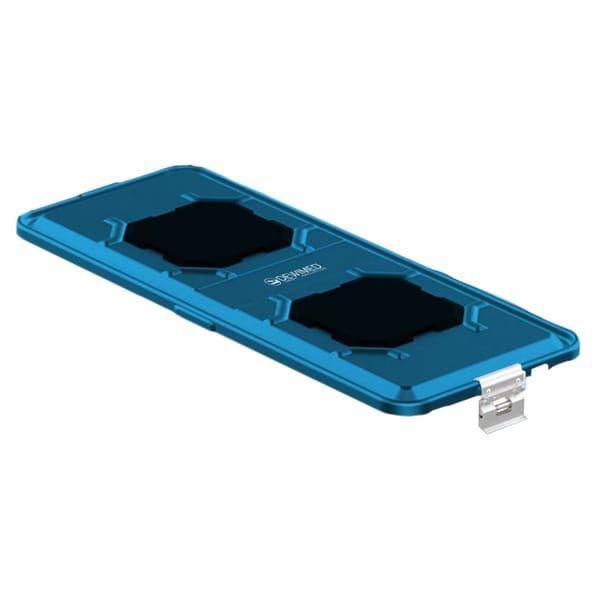 container lid blue, 710 x 285 mm extra long b3 barrier model with ppsu biostop system 88.821.23B