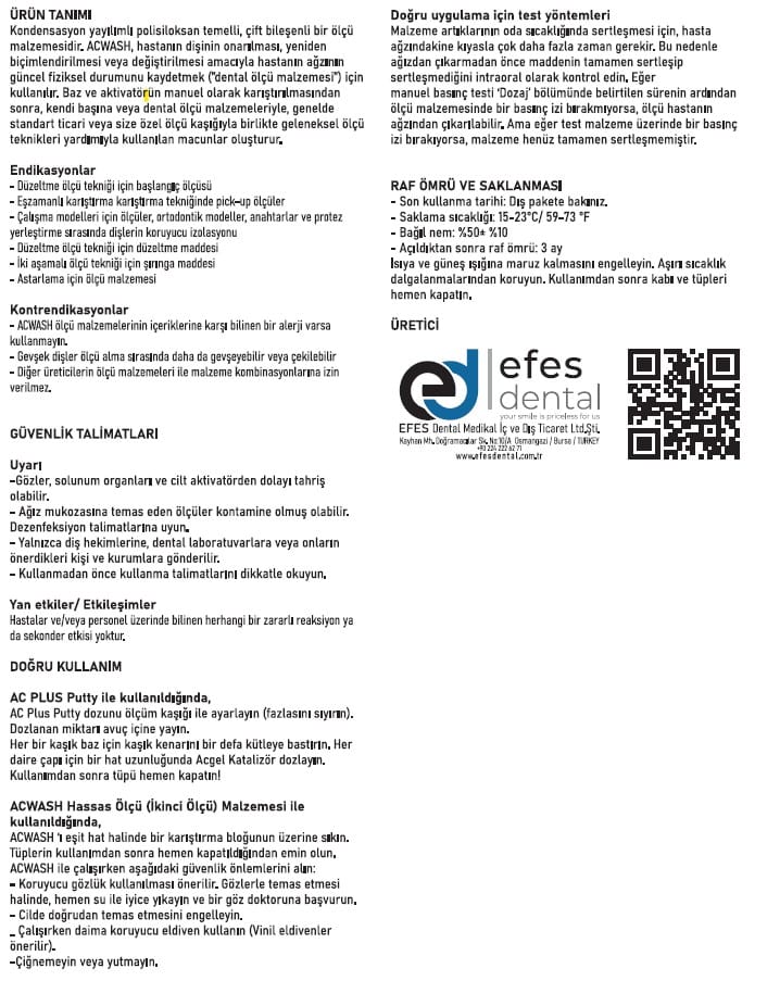 ADDPLUS+ AC GEL (Katalizör) – Efes Dental Medikal Ic ve Dis Tic., A-Silicones
