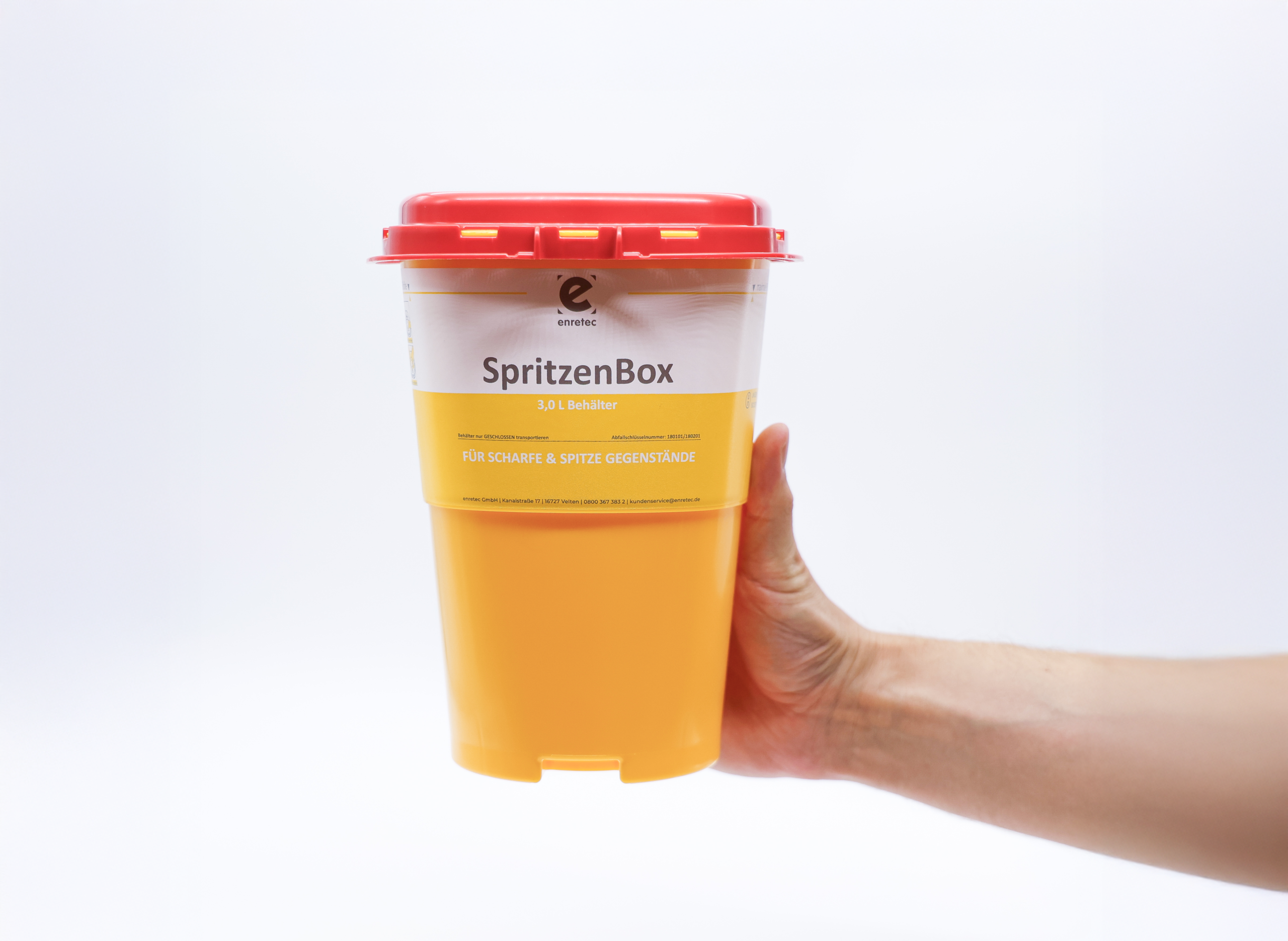 Spritzen & Kanülen entsorgen – bis 3,0 L – enretec, Waste Containers & Sharps