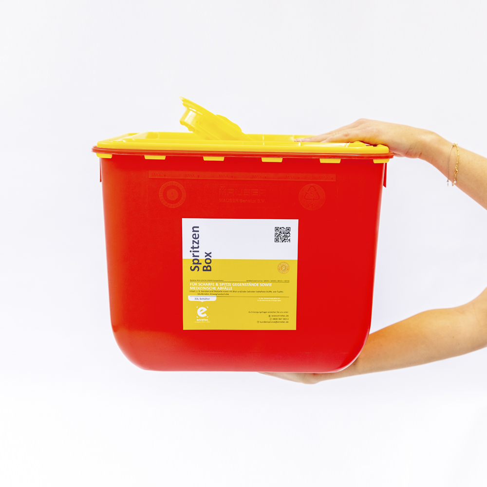 Spritzen & Kanülen entsorgen – bis 30,0 L – enretec, Waste Containers & Sharps