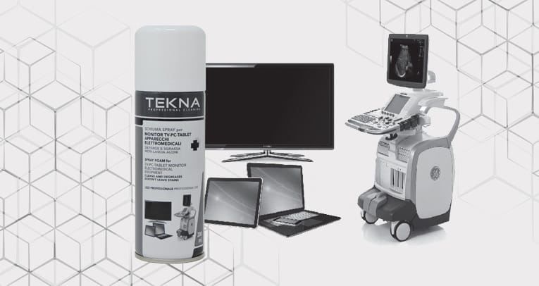 TEKNA FOAM SPRAY FOR PC MONITOR TV TABLET AND ELECTROMEDICAL APPARATUS – GERMO, Flächendesinfektion