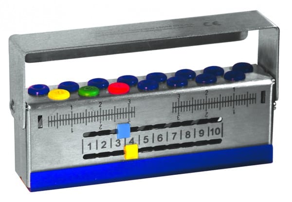 HWM 075-08 Endodontie-Ständer 7,3x2,5x5 cm für 8 Endo und 3 Bohrer – Karl Hammacher, Zubehör für Wurzelbehandlung