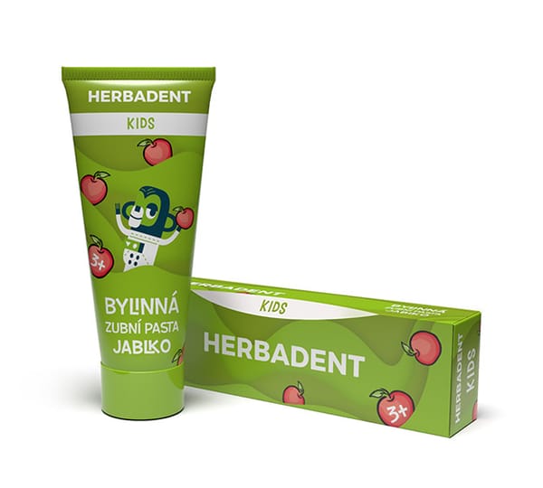 HERBADENT KIDS Bylinná Zubná Pasta JABLKO 75 g