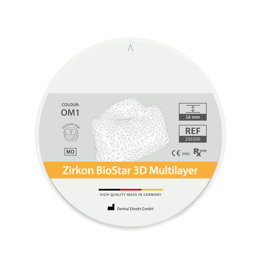 Zirkon BioStar 3D Multilayer – ERNST HINRICHS Dental, Milling Blocks & Blanks