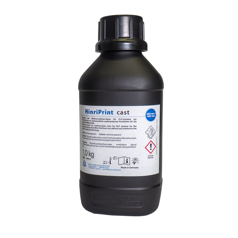 HinriPrint cast – ERNST HINRICHS Dental, 3D-Druck-Harze