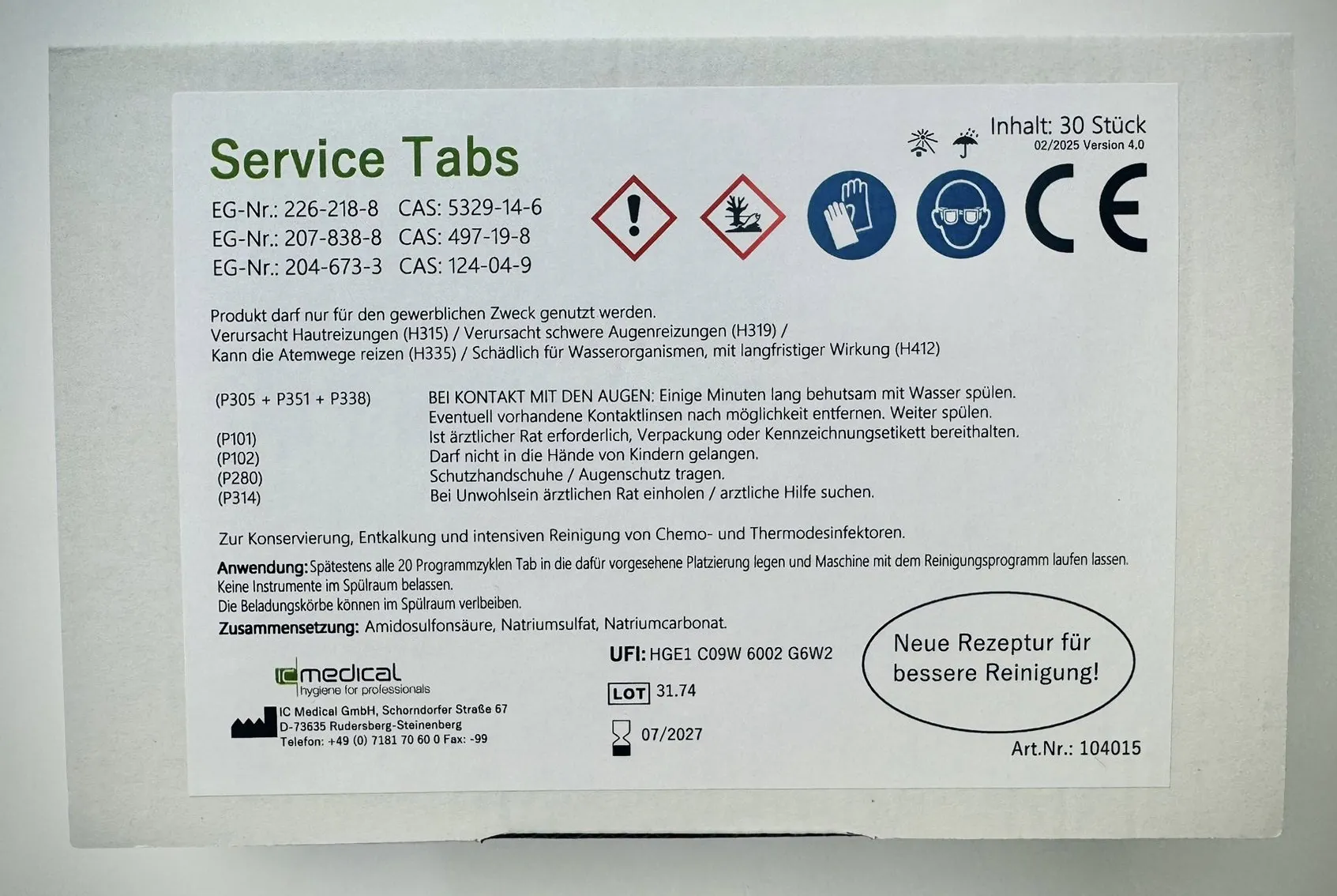 Service Tabs (30 pièces)
