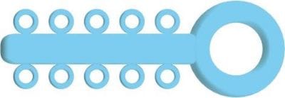 Mini Ligatures O - Élastiques Bleu Bébé - PK/1000 – IOS International Orthodontic Services, Chains