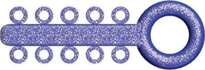 Mini Ligatur-O-Ties Sparkle Blau – VE/1000 – IOS International Orthodontic Services