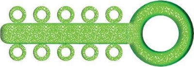 Mini Ligatur-O-Ties Sparkle Grün – VE/1000 – IOS International Orthodontic Services