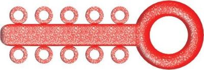 Mini Ligatur-O-Ties Sparkle Rot – VE/1000 – IOS International Orthodontic Services
