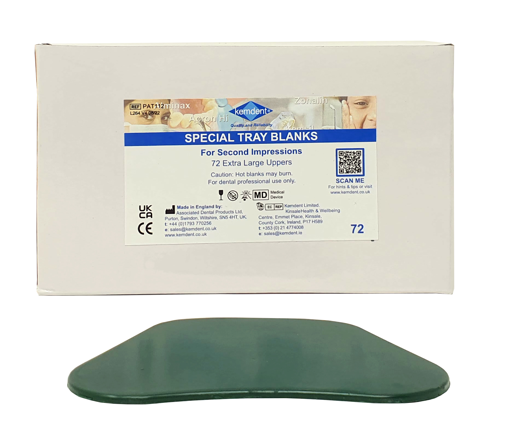 Special Trays Plain – Associated Dental Products Limited Kemdent, Custom Tray Materials