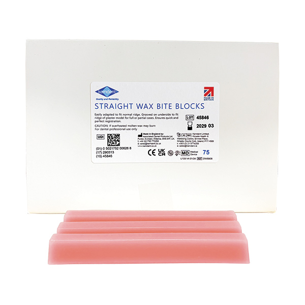 Wax Bite Blocks Straight – Associated Dental Products Limited Kemdent, Dental Waxes