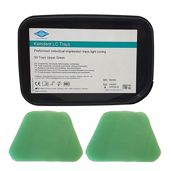 Kemdent Light-Cure Trays Green Upper 50