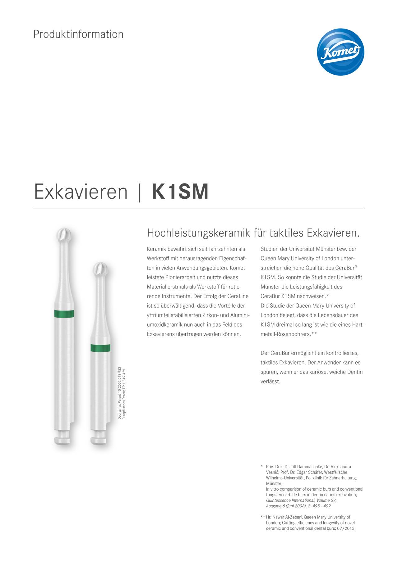PI | K1SM – Komet Dental, Carbide Burs