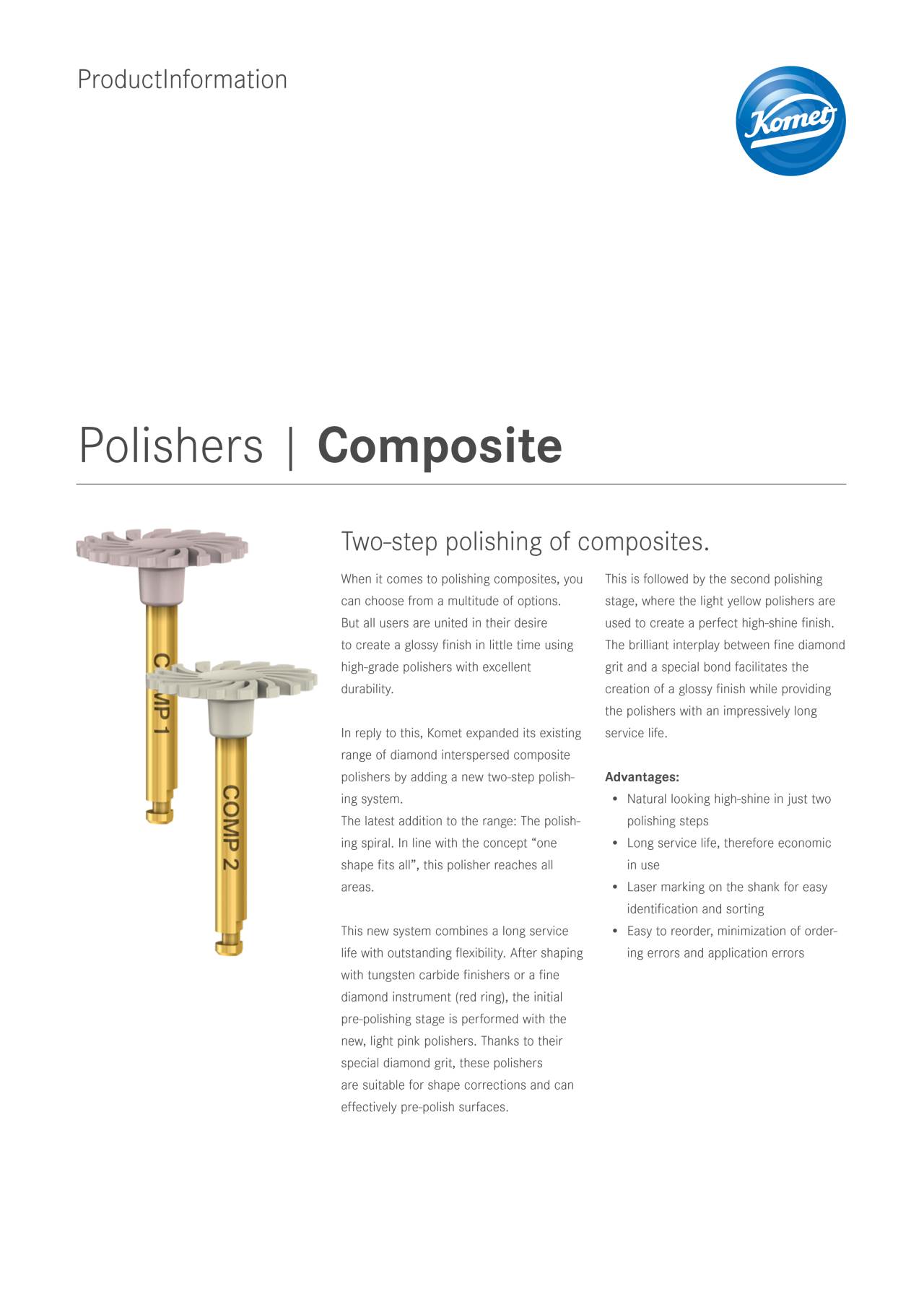 PI | Composite – Komet Dental, Polishing Points & Cups