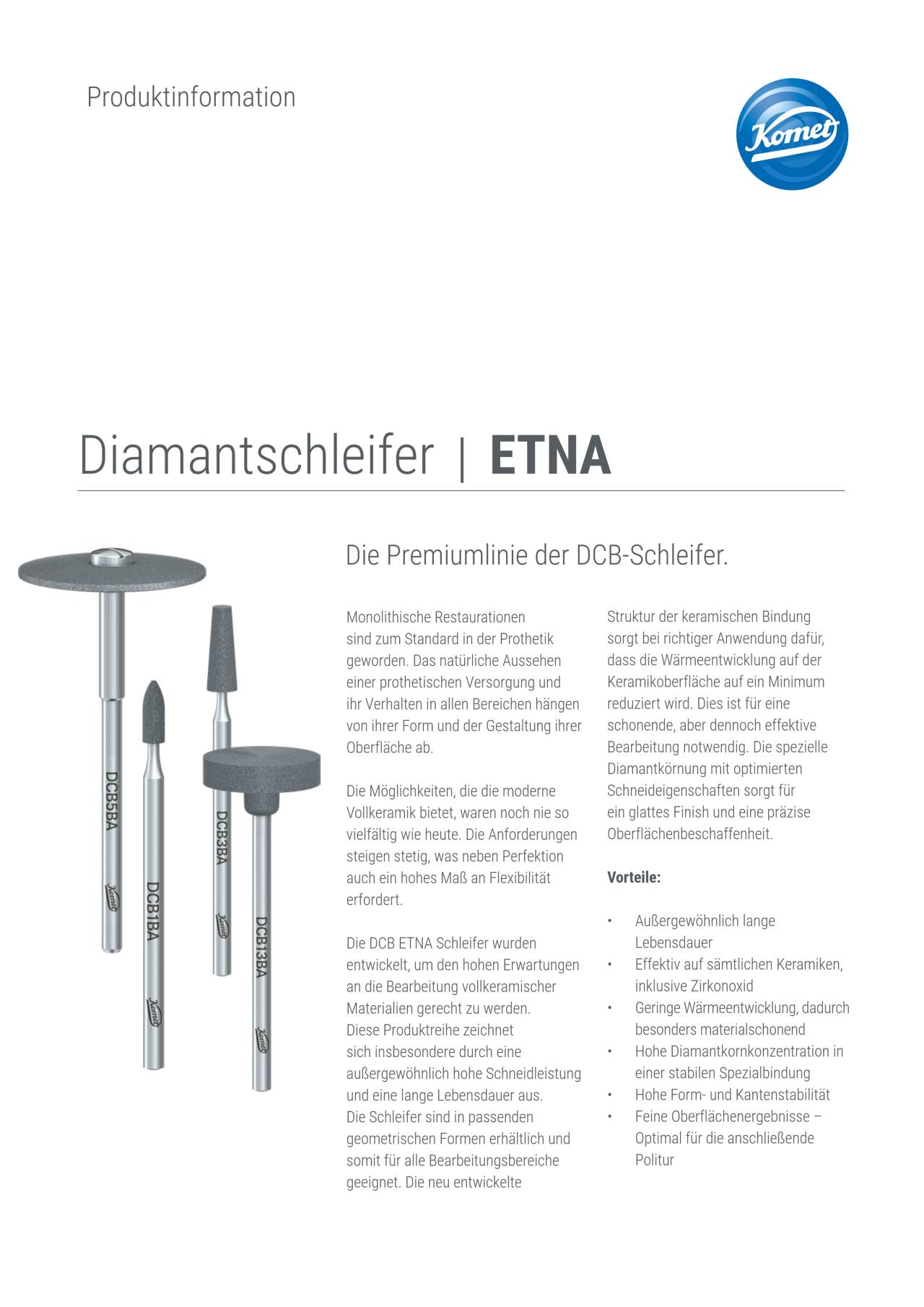 PI | Diamantschleifer ETNA – Komet Dental, Lab Rotary Instruments