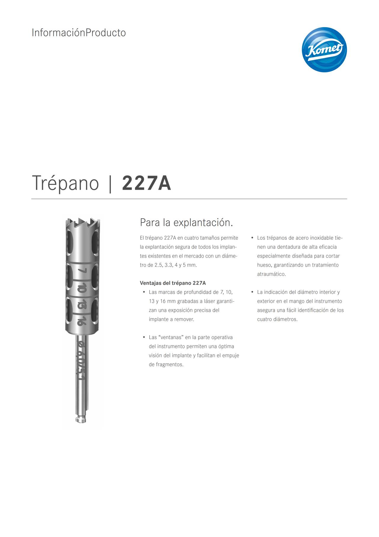 PI | 227A – Komet Dental, Surgical Burs & Bone Mills