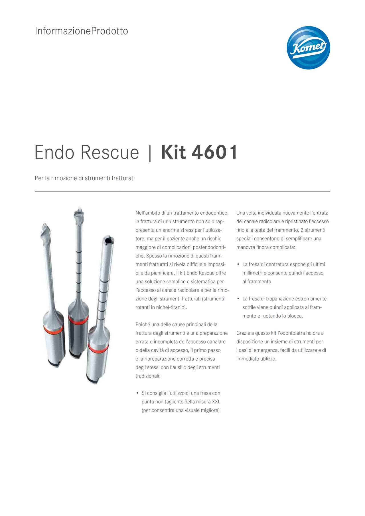 PI | Endo Rescue | Kit 4601 – Komet Dental, Endodontic Accessories